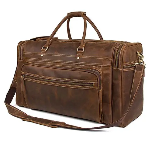 Brown J.M.D продукт отличные Crazy Horse кожаные дорожные сумки большой емкости модные дорожные сумки для мужчин 7317LR/-1 - Цвет: Brown