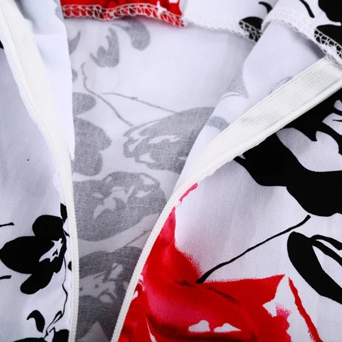 2018 весна рукавов Цветочные дамы Высокая талия платья для Для женщин печатных Boho