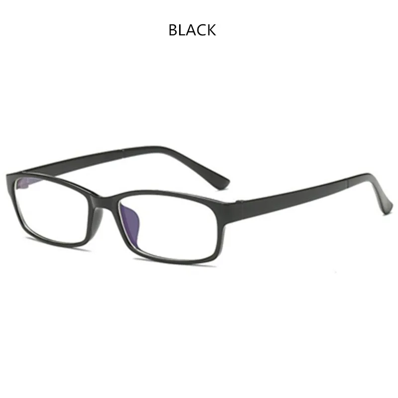 Anti-Blu-Ray Anti-Radiation Finished Glasses-0.5 to-6.0 Men's And Women's Spectacle Frames With Diopter - Цвет оправы: BLACK Frame
