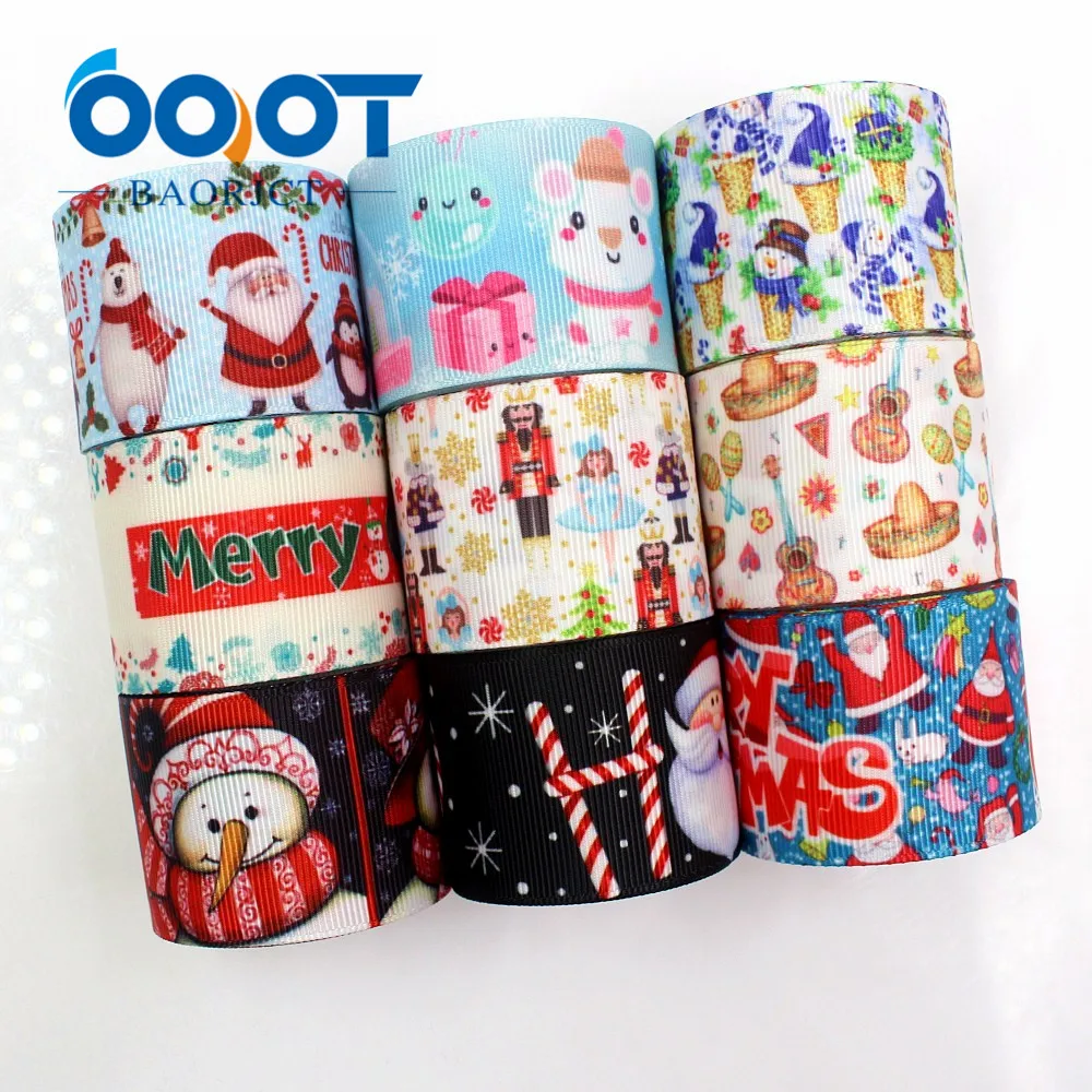 OOOT BAORJCT G 18728 685 38 мм 10 ярдов рождественские ленты термотрансферный принт grosgrain для