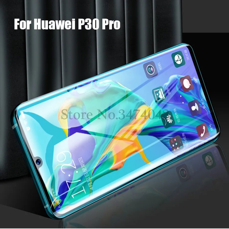 Полностью закаленное стекло для huawei P30 Pro, полное покрытие экрана, защитная пленка против синего излучения для huawei P30 lite Pro glass