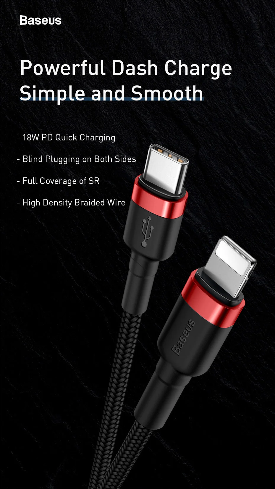 Baseus 18 Вт type-C кабель для iPhone 11 Pro Max Charger USB C PD Быстрая зарядка кабель для передачи данных для iPhone Xr 8 Macbook Pro зарядное устройство провод USB шнур usb кабель для iPhone 11 Pro X XS 8 кабель