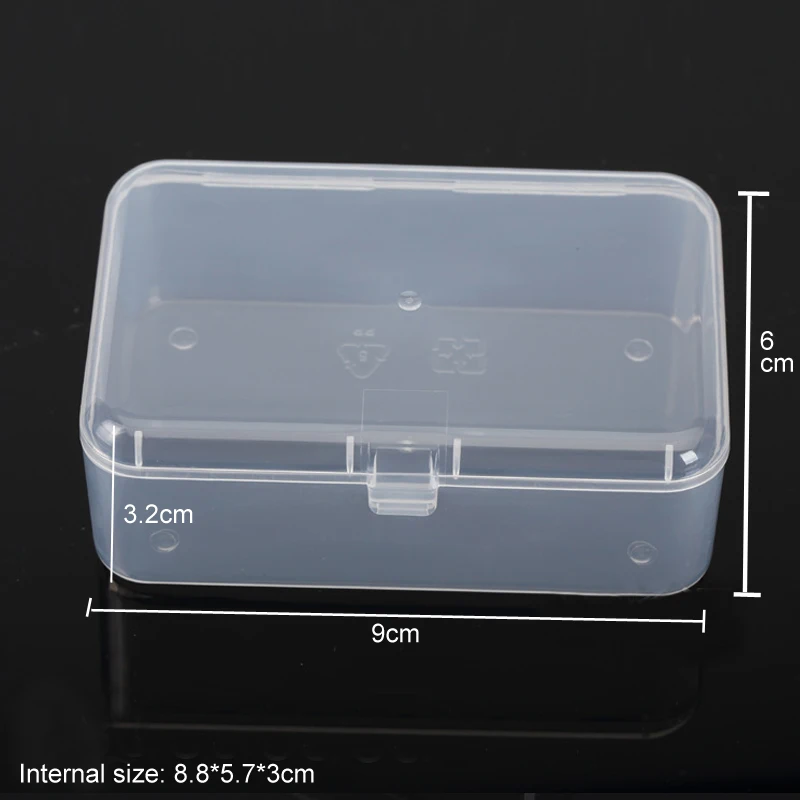 9x6x3.2cm Прозрачные пластиковые игрушки органайзер для хранения ювелирных изделий коробки прямоугольник с крышкой аппаратные средства запчасти многофункциональный ящик для хранения - Цвет: 9x6x3.2cm