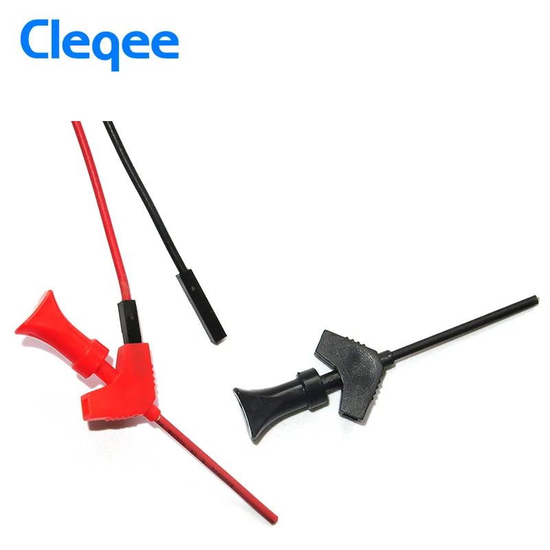 

Cleqee P5003 10Pcs mini grabber SMD IC test hook clip jumper probe Logic Analyzer Testing Accessories