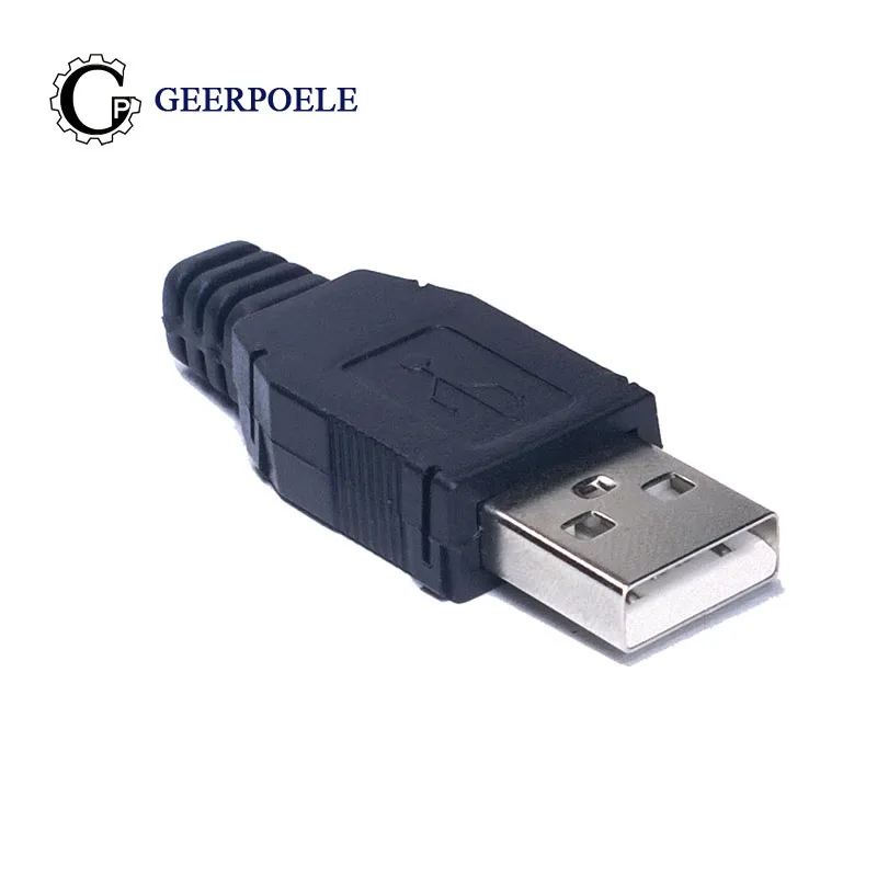 

10 pcs/lot USB Male Buckle Connectors Micro USB Connector Plastic Shell Jack Tail Sockect Plug Terminals