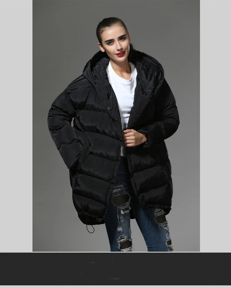 2018 Women's casual style thick down cotton jacket  new winter coat simple atmospheric images - 6