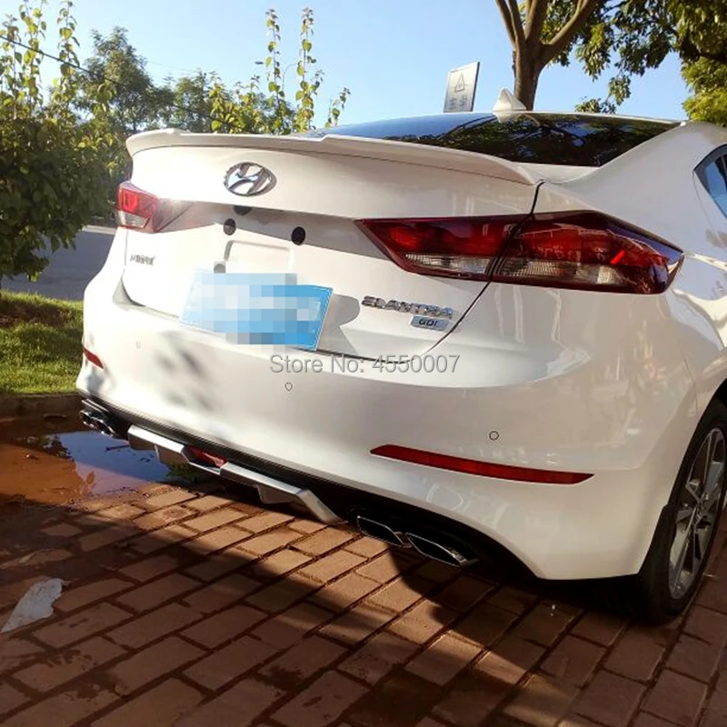 Для hyundai Elantra высокое качество АБС пластик заднее крыло багажника загрузки спойлер авто украшение для hyundai Elantra