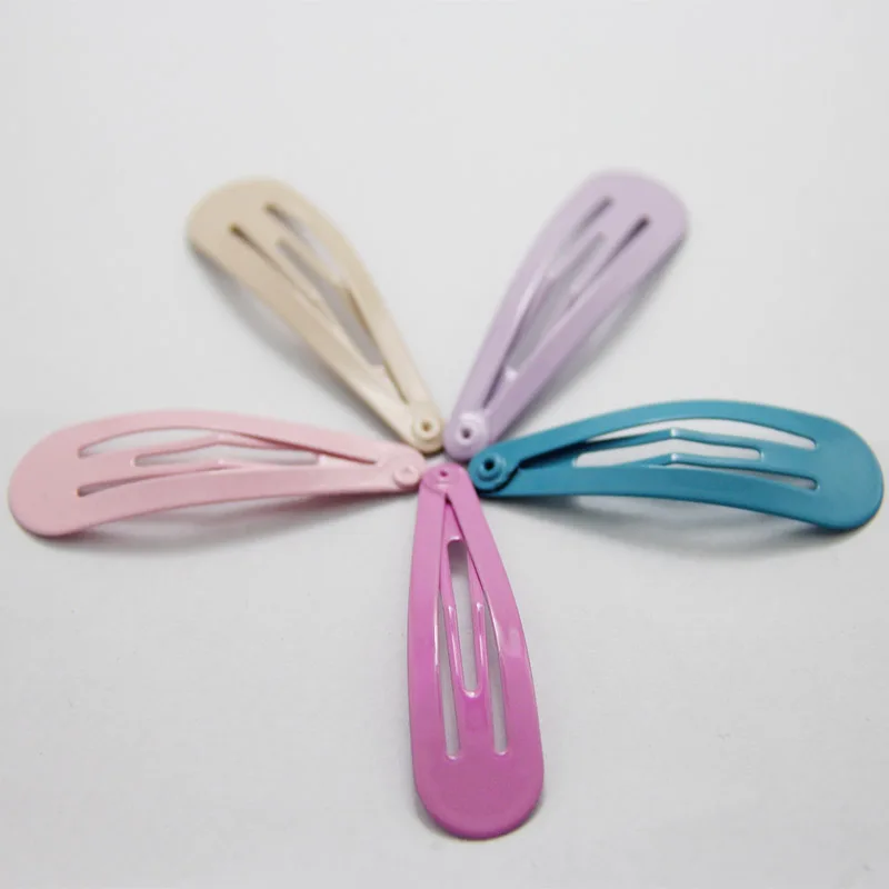 Оптовая продажа 60 шт. однотонные заколки для волос зажимы с бантом малышей