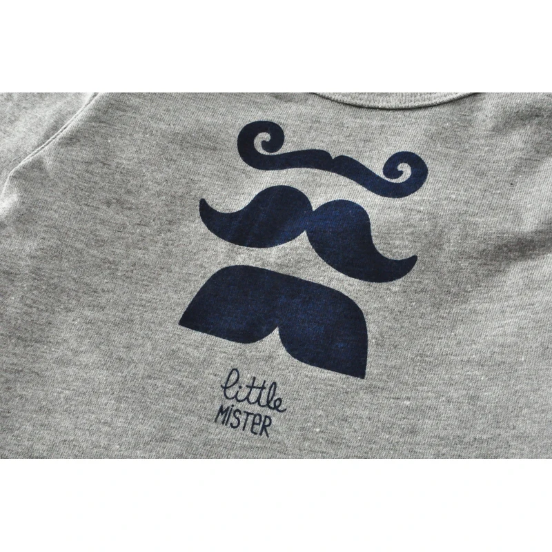 Детский комбинезон с усами и надписью весенний для новорожденных Одежда