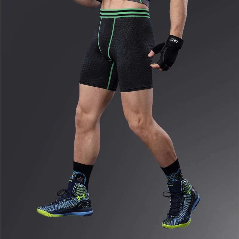 Летние обтягивающие спортивные мужские шорты Фитнес Спортивная тренажерный зал