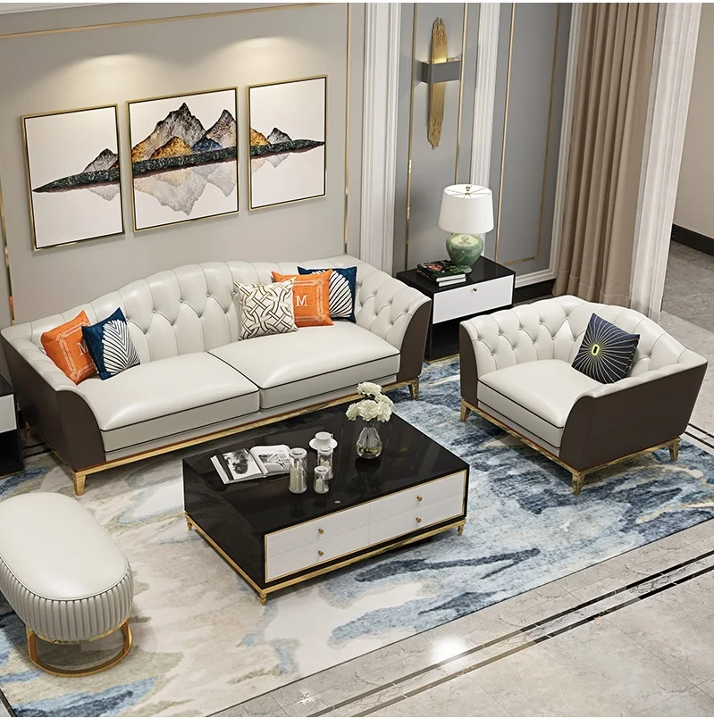 Набор стеганных диванов в гонконгском стиле|Диваны для гостиной| |