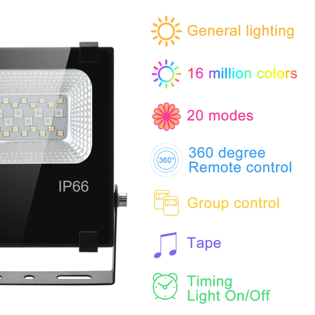 Умный светодиодный прожектор уличный светильник RGB 15 Вт Bluetooth4.0 360 управление