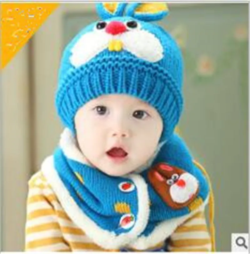 Осенне-зимняя детская шапка + шарф комплект теплых шапок для детей 2 шт./компл. |