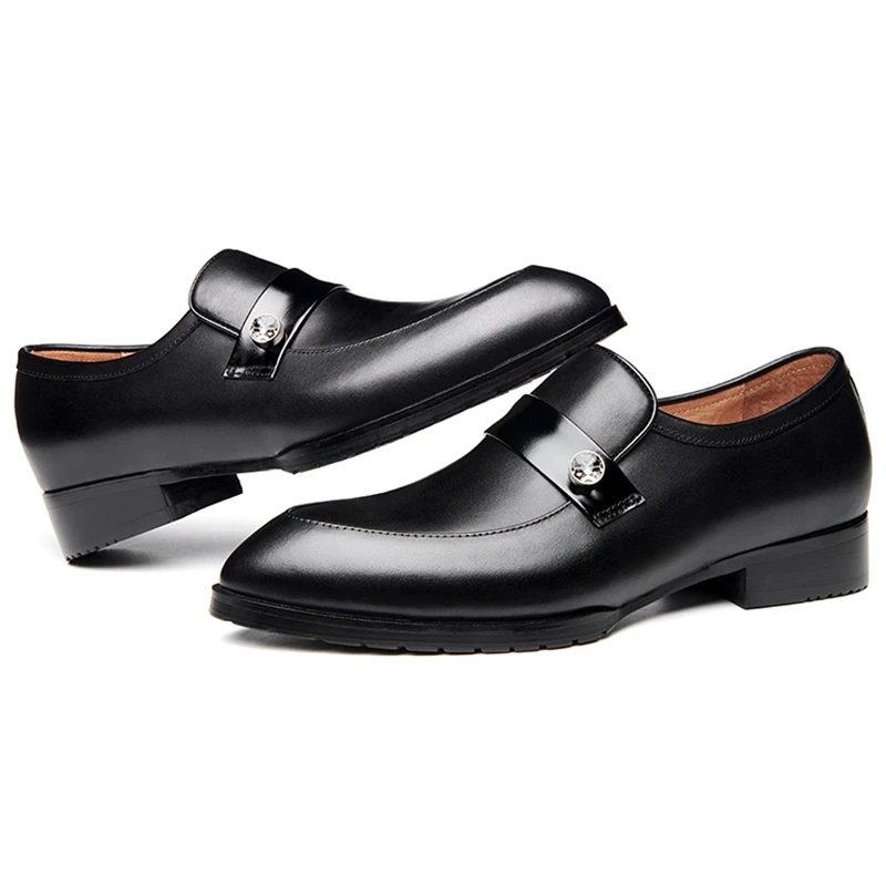 2019 Classic Design Man Casual Shoes Genuine Leather Rhinestone Loafers Round Toe Men's Handmade Wedding Party Flats SS465 | Обувь