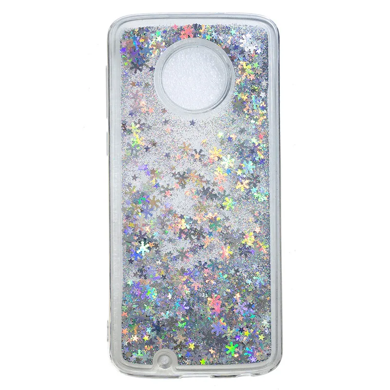 FLYKYLIN Glitter Liquid Case For Moto G6 G7 Plus Play Back Cover Motorola Power Bling Quicksand Soft TPU Silicon Coque |