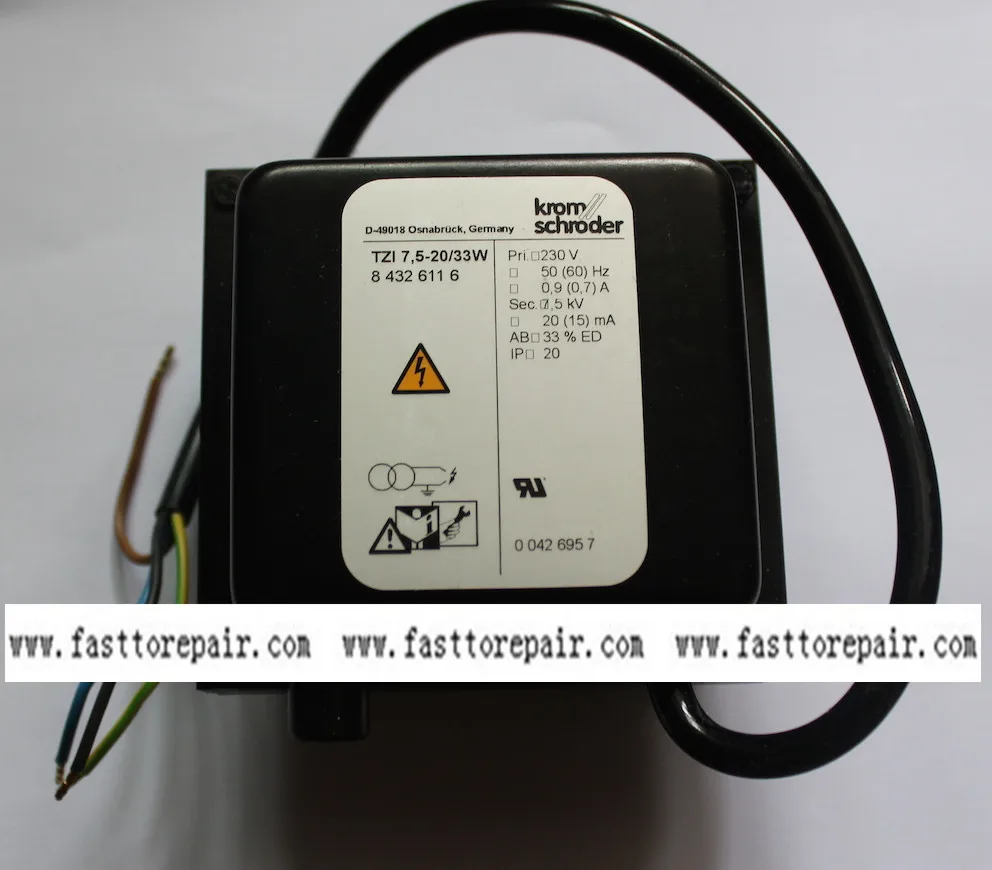 

TZI 7,5-20/33W Kromschroder трансформатор зажигания для горелки Новый и оригинальный трансформатор зажигания/катушка зажигания