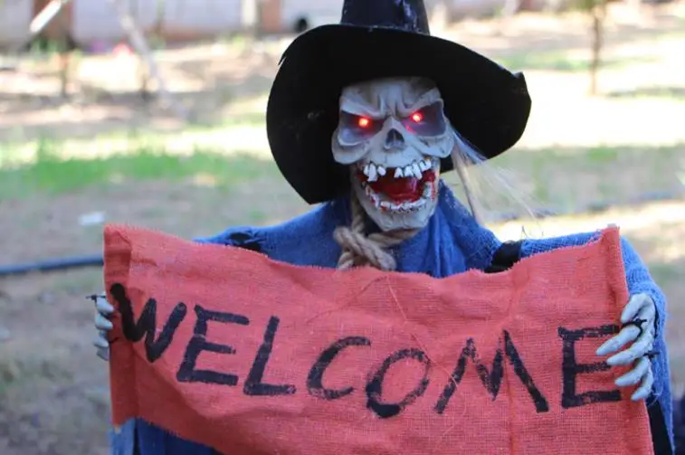 Hoerrible скелет призрак Хэллоуин украшение для дома с привидениями светящиеся