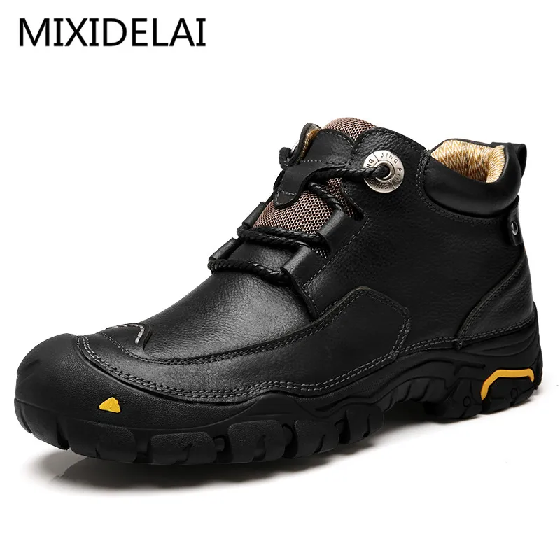 

MIXIDELAI 2022 New Men Casual Shoes Mens Working Shoes Fashion Brand Design Outdoor Leisure Shoes Big Size Leather Shoes Men