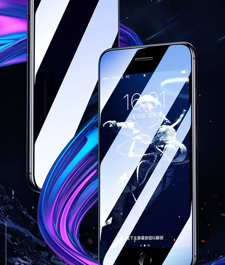 9D полное покрытие закаленное стекло для iPhone 5 5S 6 6s Plus защита экрана Защитное стекло для iPhone 7 8 Plus стеклянная пленка