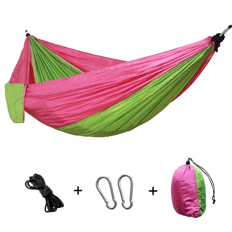 Портативный гамак для кемпинга нейлоновые двойные уличная мебель подвесное