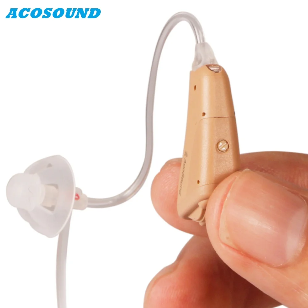 Acosound 610OF слуховой аппарат мини ухо помощи Цифровые слуховые аппараты усилитель звука Ухо Уход Инструменты слуховой аппарат серый цвет