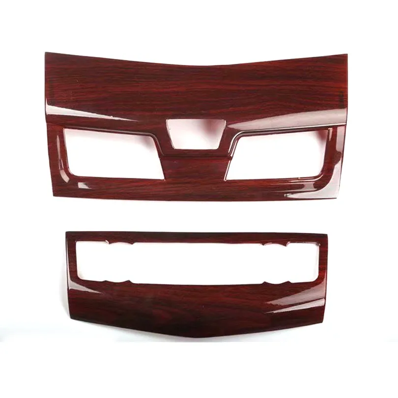 Wood Color 2 шт. приборной панели автомобиля центральной консоли декоративная рамка Автомобильные аксессуары для Nissan Altima 2013, АБС-пластик, автомобильный молдинги - Название цвета: Wood Color
