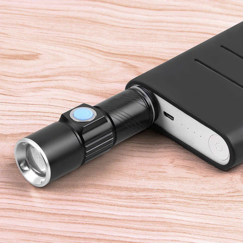 Светодиодный USB Перезаряжаемый фонарик linterna фонарь 18650 Аккумулятор для кемпинга мощный светодиодный фонарик
