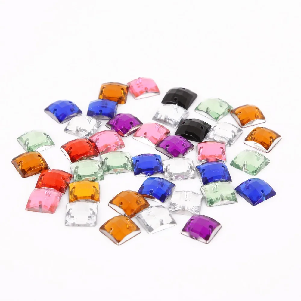 10x10 мм 100 шт плоские стразы круглые акриловые бусины для сумок обуви одежды