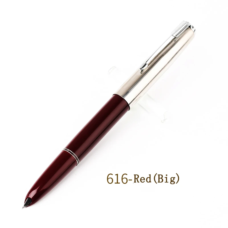 616 Big Red Подлинное качество HERO 616 Классическая ностальгическая перьевая ручка 616-2 Золотой зажим/колпачок чернильная ручка Иридиевый тонкий наконечник 0,5 мм для студентов - Цвет: 616 Big Red