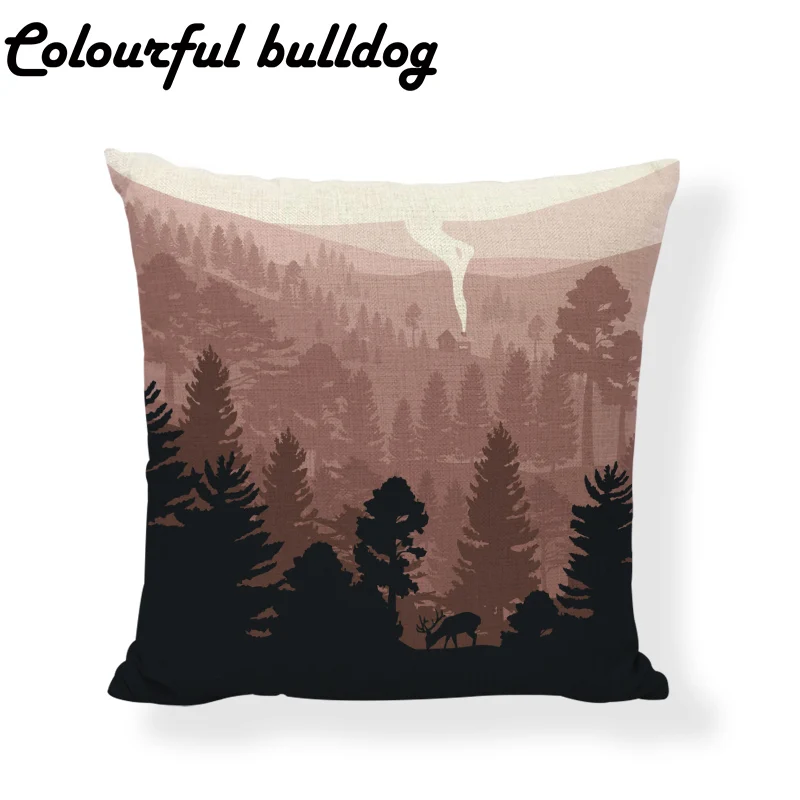 Оптовая продажа чехол для подушки с изображением оленя в западном стиле на