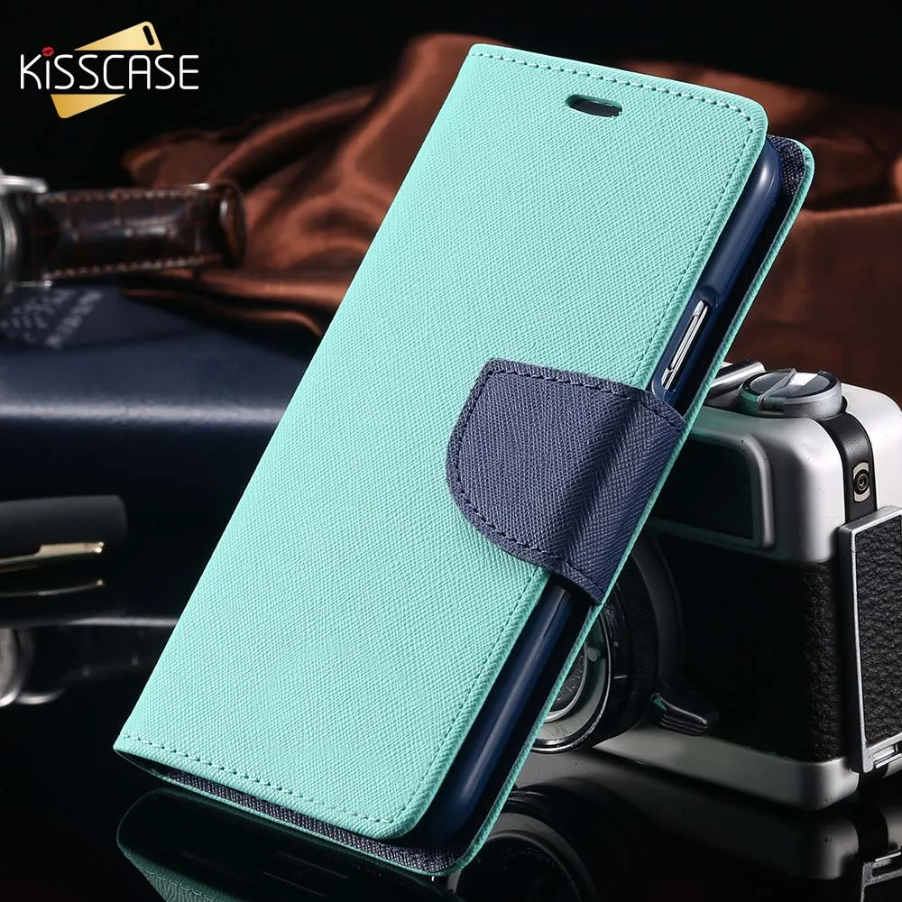 Чехол Кошелек KISSCASE для Samsung Galaxy S8 Plus S7 S6 Edge Note 8 S5 S4 с магнитной подставкой и