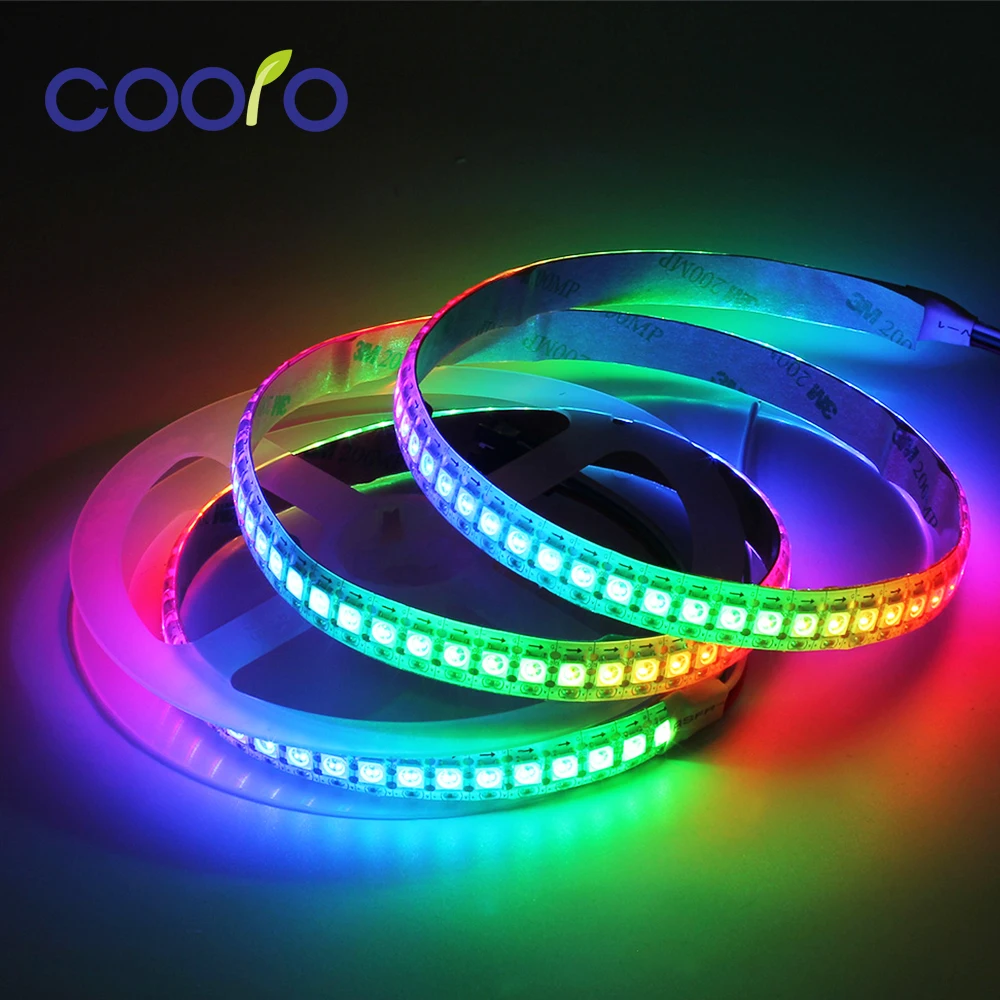 Светодиодная лента WS2812B RGB 1 м/5 м гибкая светодиодная 30/60/144 пикселей/светодиодов/м