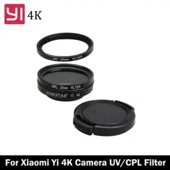 UVandCPL Xiaoyi 37 мм CPL+ УФ-фильтр для объектива Xiaomi YI 4K Yi 2 Yi Lite Защитная крышка для объектива переходное кольцо аксессуары для спортивной экшн-камеры - Цвет: UVandCPL