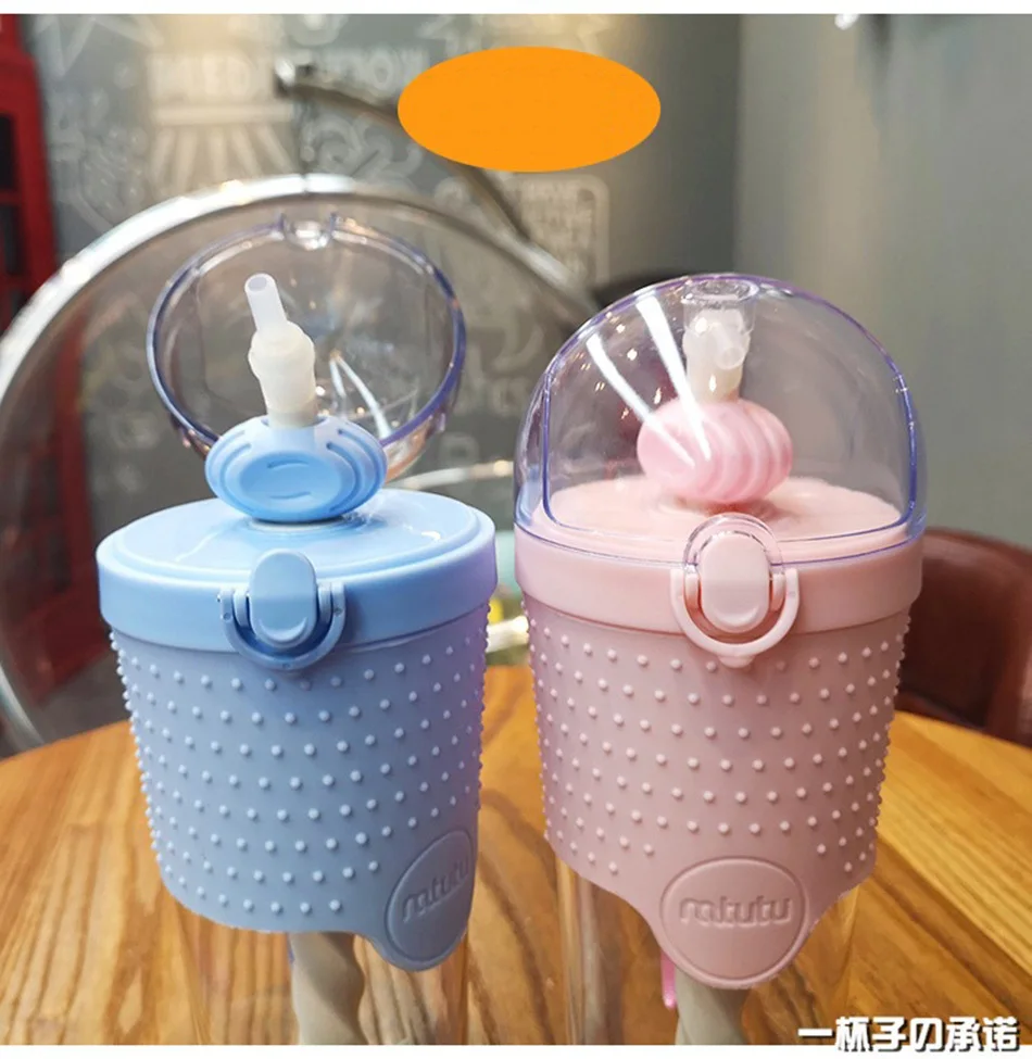 Корейские бутылки для воды для девочек, пластиковые милые бутылки для воды, не обжигающие, креативные, для дома, офиса, стола, бутылки для воды