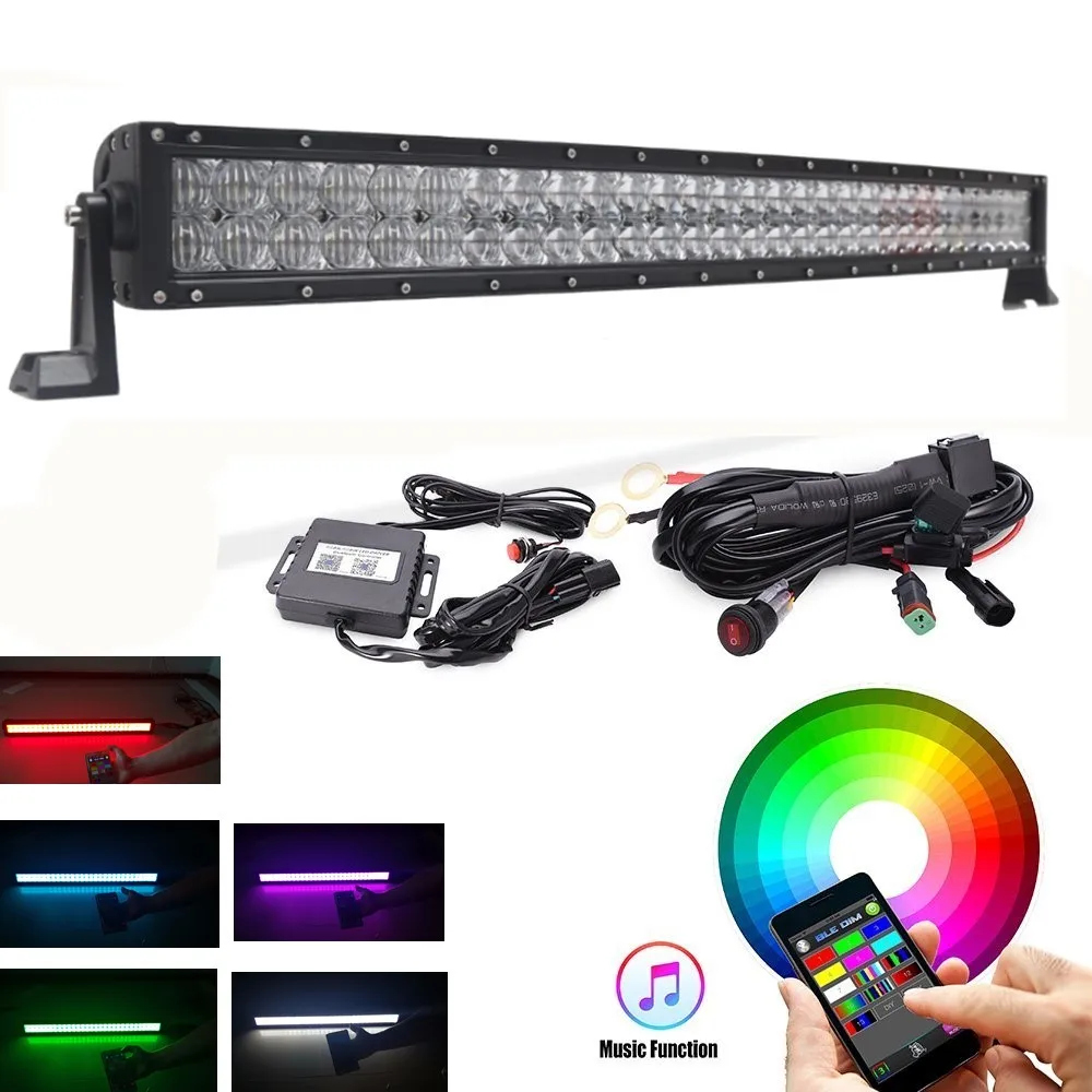 32 дюйма 180 Вт изогнутый RGB светодиодный светильник Bluetooth приложение Бесплатная