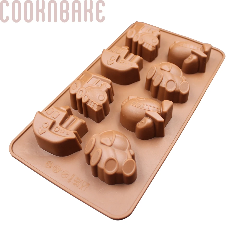 COOKNBAKE выпечка торта DIY инструменты DIY силиконовые формы шоколада 8 решеток автомобиля паром дизайн Конфеты Плесень SICM-008-7
