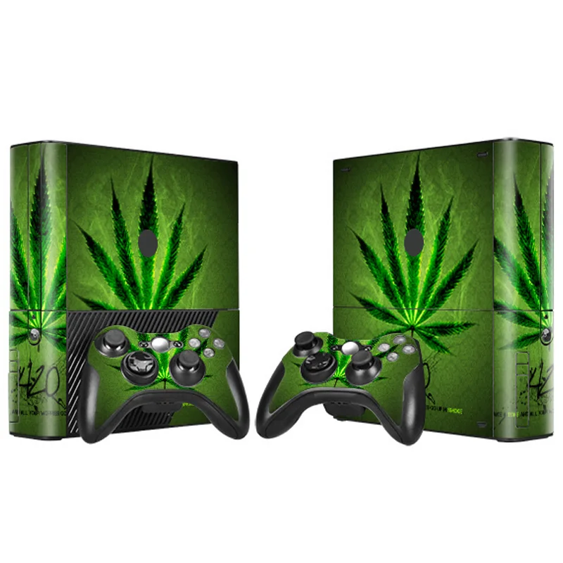 Зеленый лист, сорняковая кожа, наклейка для Xbox 360 E консоли и контроллеров, наклейки s для Xbox360 E винил