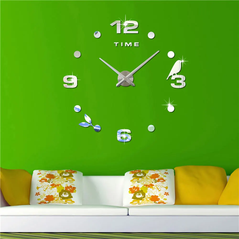 2018 новые часы настенные Horloge 3d Diy акриловые зеркальные наклейки украшение дома