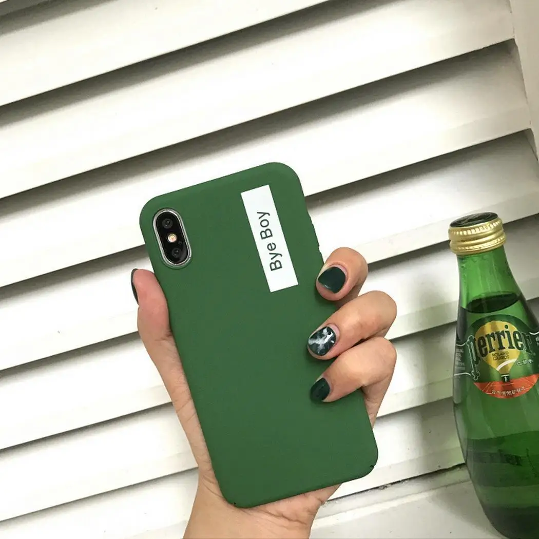 Letter Print PC Mobile Phone Case Back Cover Anywhere You Need For Green Easy to install and take off. iPhone |