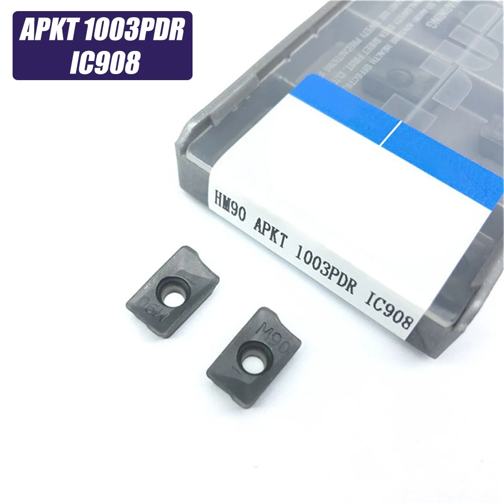 20 шт. HM90 APKT 1003PDR IC908 токарные инструменты карбидные вставки APKT1003 токарный резец