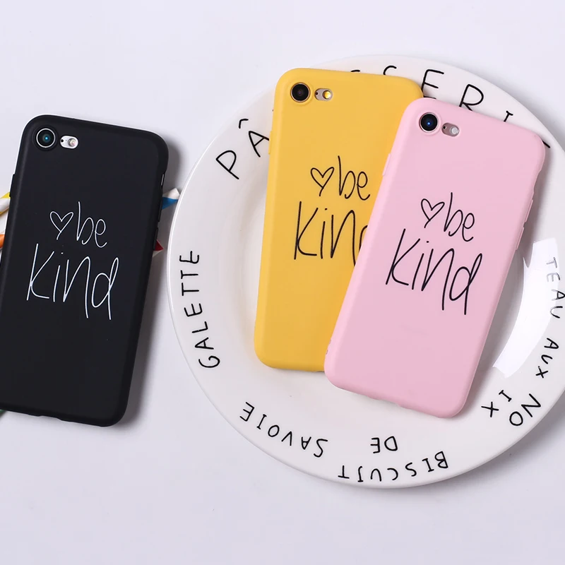 Lovely Cartoon Color Back Cover Funny Letter Quote Soft Phone Case Fundas For iPhone 12 11 Pro Max 7Plus 7 6 6S 8 8Plus X XS | Мобильные