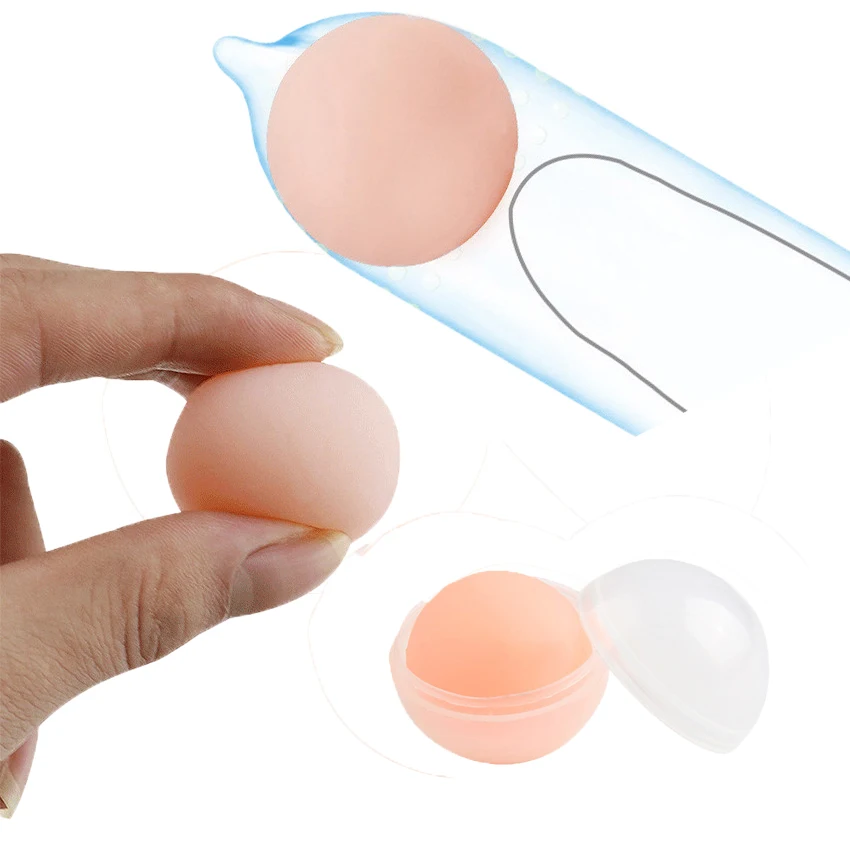 Удлинитель пениса бусины Мягкая головка презервативы насадка многоразовый шар