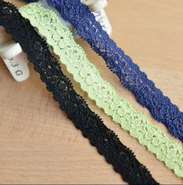 Кружевная ткань с вышивкой черного зеленого цвета 6 метров материалы аксессуары