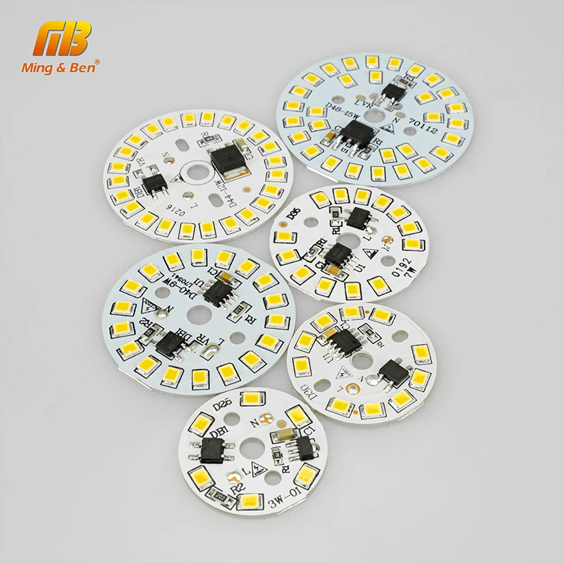 Светодиодный светильник DIY 15 Вт, 12 Вт, 9 Вт, 7 Вт, 5 Вт, 3 Вт, SMD2835 светодиодный чип-бисер, 220 В, умный IC светодиодный светильник для лампы, точечный светильник, светильник для наружного наводнения