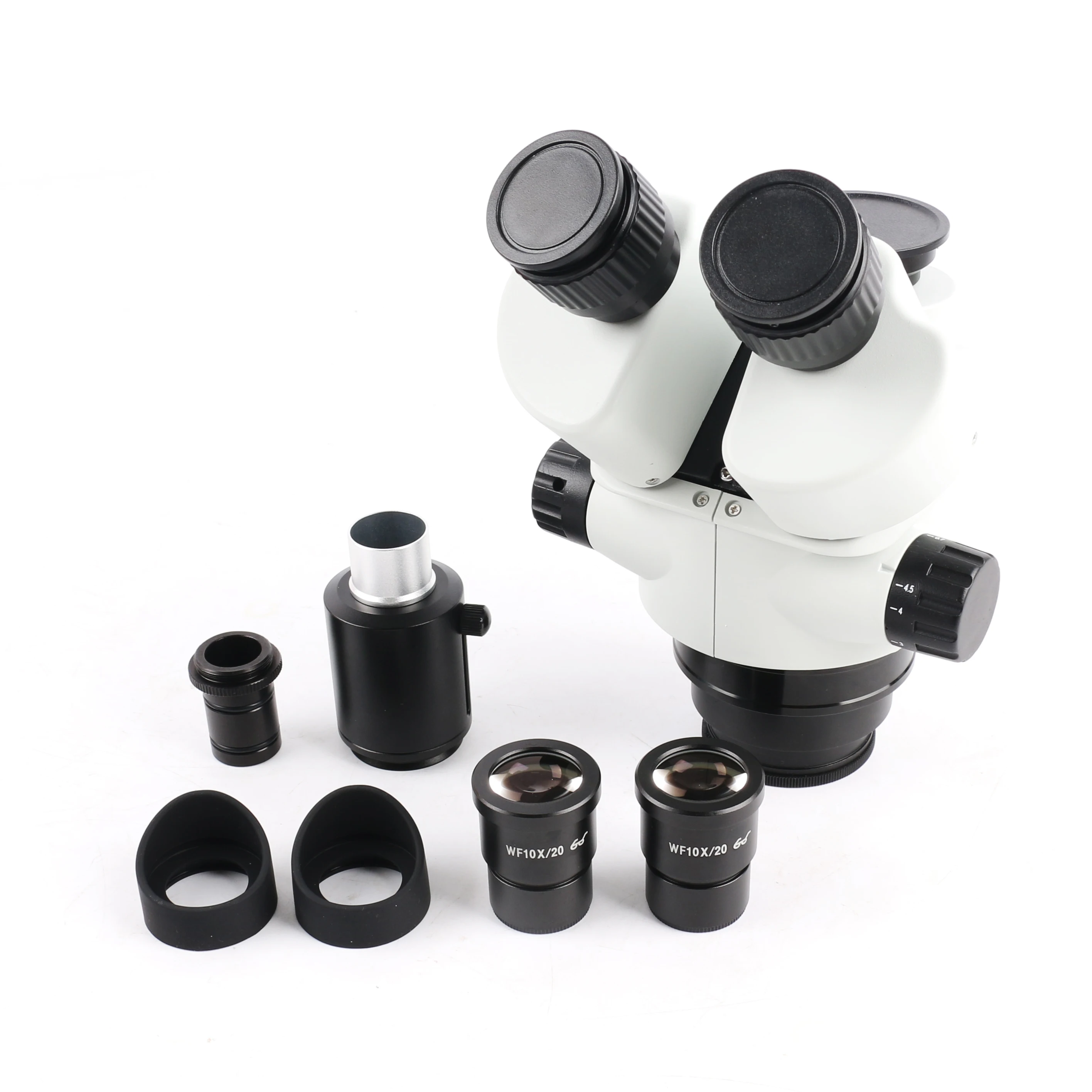 7-45X непрерывный зум Тринокулярный Стерео микроскоп головка WF10X окуляр C-mount камера адаптер микроскопио головка