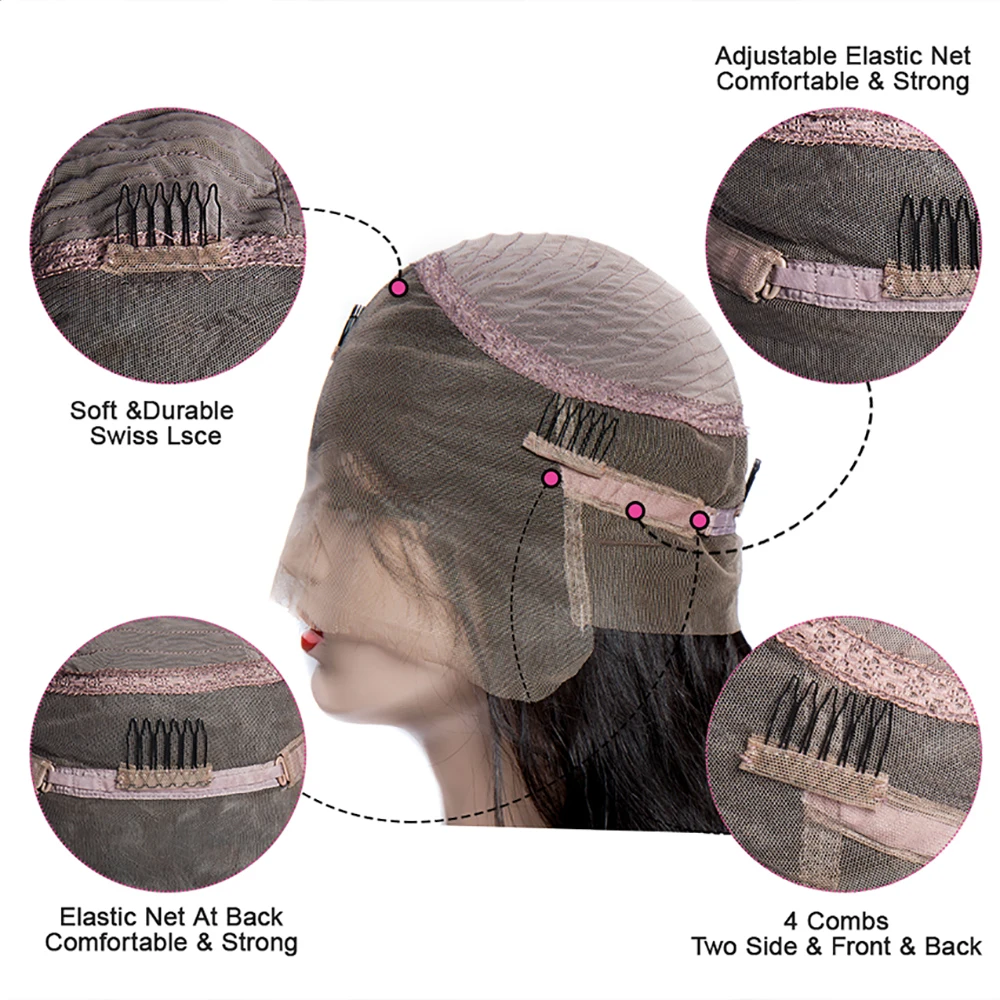 360 парик с фронтальным кружевом предварительно выщипанные волосы для малышей