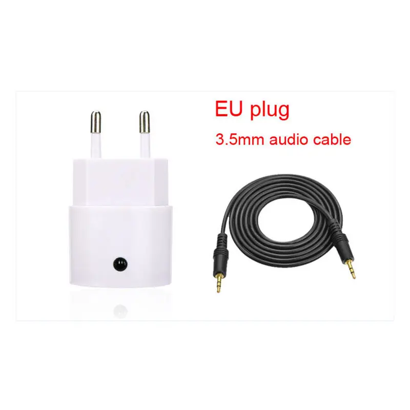 White Bluetooth приемник V4.2 аудио адаптер для зарядного устройства переменного тока белый цвет 110 В до 240 в белый цвет с Usb и 3,5 мм порт ЕС разъем - Цвет: White