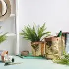 Многофункциональные цветочные горшки, домашняя сумка для хранения, многоразовая моющаяся бумажная сумка из крафт-бумаги A801 1 - Цвет: GOLD