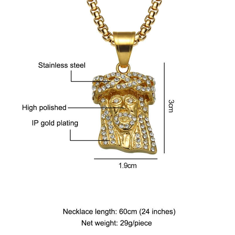 Хип хоп золото цвет титана Нержавеющая сталь Iced Out побрякушки полный горный