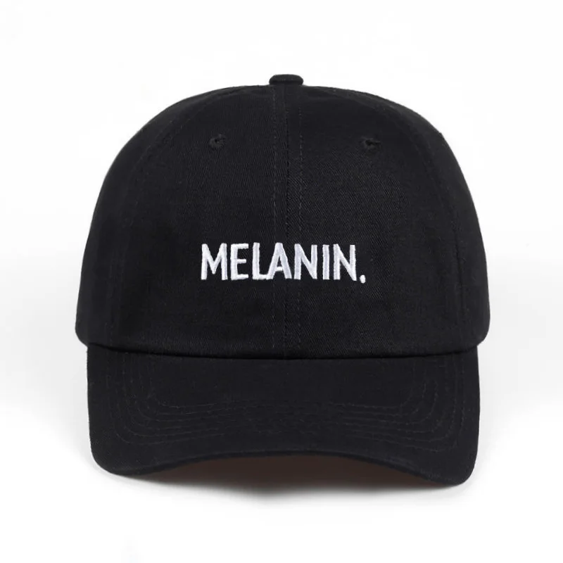 

Бейсболка MELANIN мужская/женская с вышивкой, регулируемая пляжная кепка от солнца, черная, для гольфа, летняя